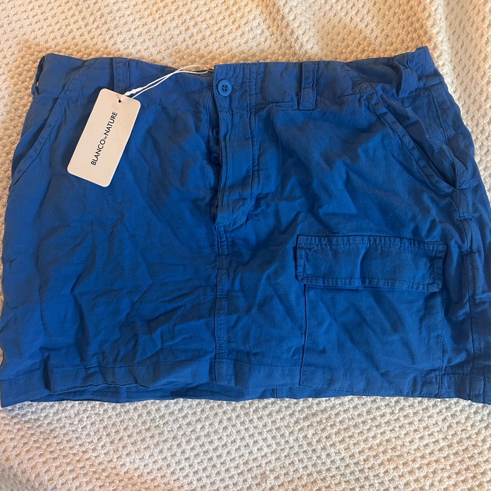 BlancoNature Cobalt Blue Utility Skirt